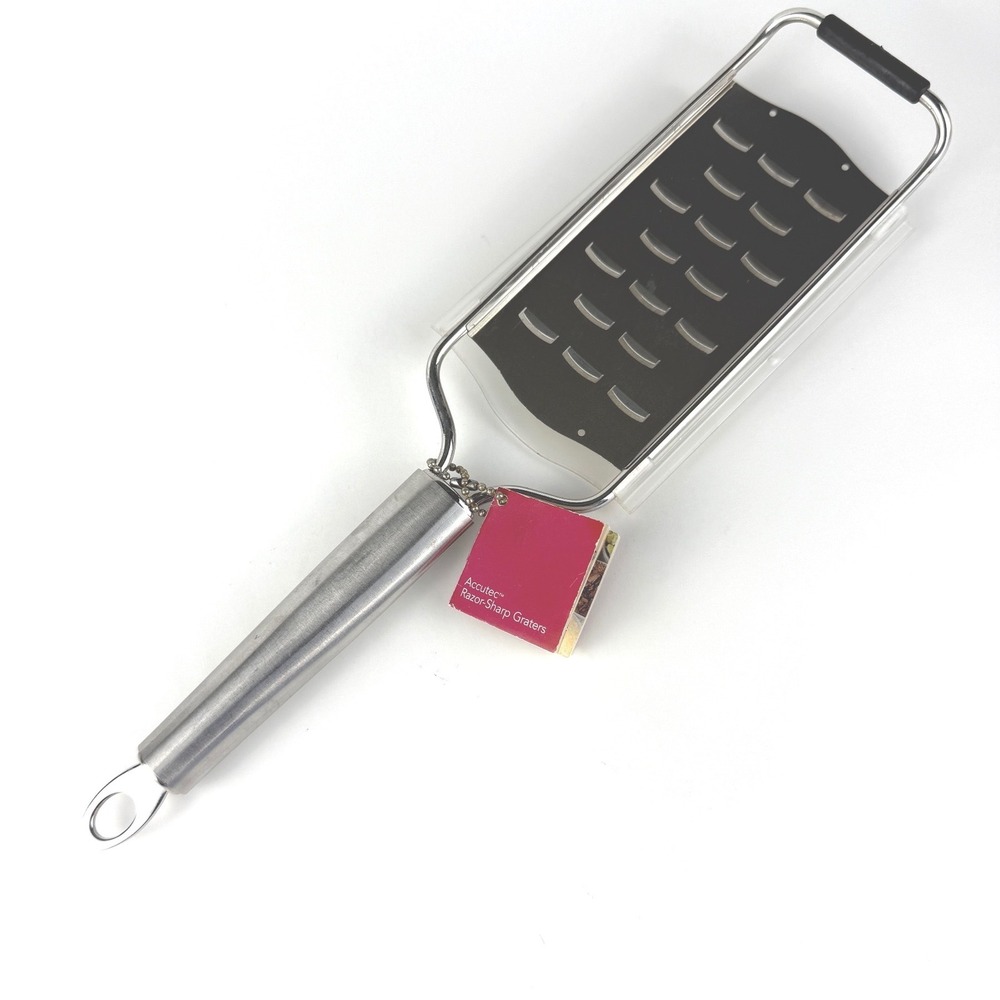 VINTAGE Cuisipro Accutec Razor-Sharp Grater Stainless Steel NEW w/ Cover NOS